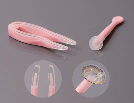 Contact Lenses Applicator and Remover with clear case (pink)